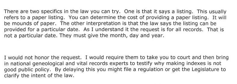 Screenshot of e-mail from former Missouri State Registrar Garland Land